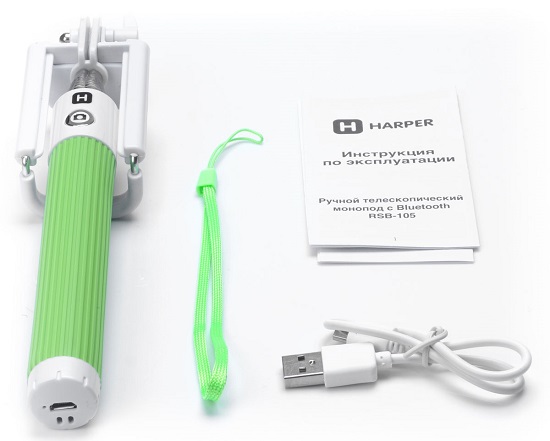 Monopode selfie à petit prix Harper RSB-105 Green